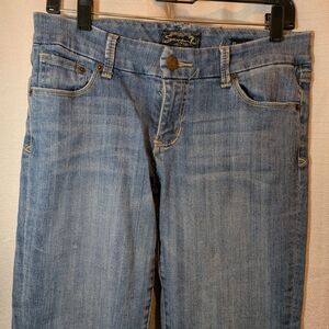 Seven7 Light Blue Straight Leg Jeans for Women